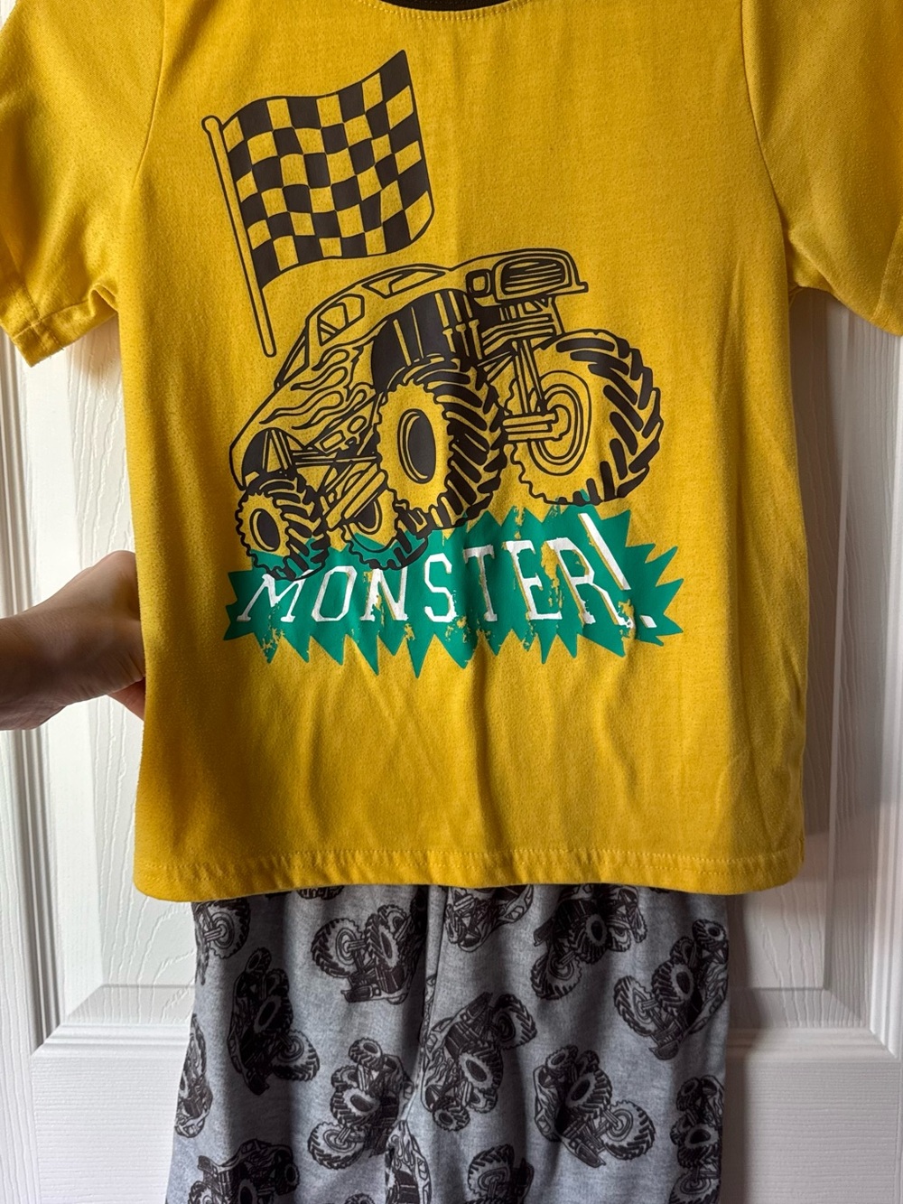 Carter's Yellow Monster Truck Tee with Green Graphic